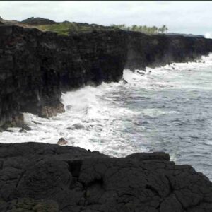 Cliffs formed by Lava Meeting Sea - Hawaii Volcanoes National Pa Cliffs formed by Lava Meeting Sea - Hawaii Volcanoes National Pa