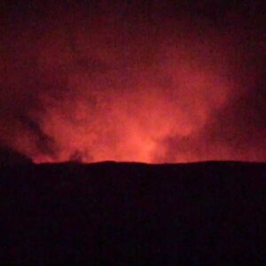 Hot Lava Glow on Volcanic Crater Hot Lava Glow on Volcanic Crater