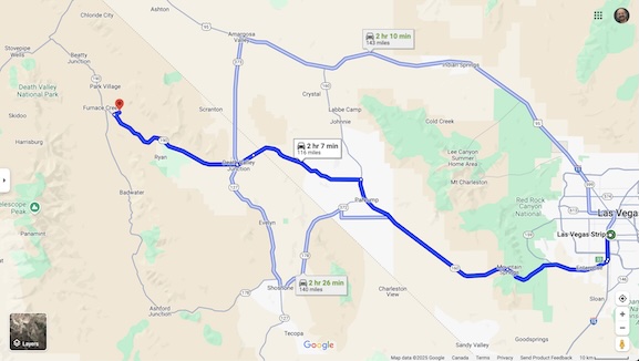 Las Vegas, Nevada to Death Valley National Park California Las Vegas, Nevada to Death Valley National Park California