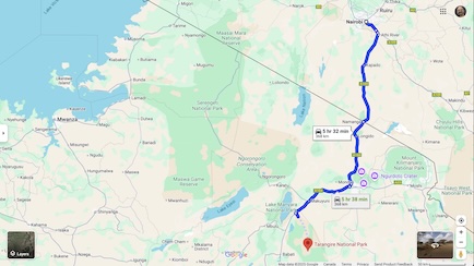 Nairobi to Tarangire National Park, Tanzania