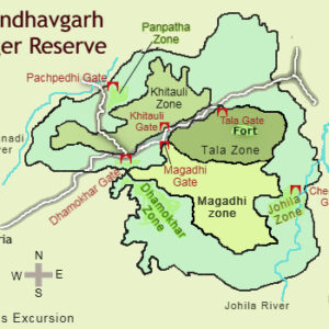 bandhavgarh tiger reserve map